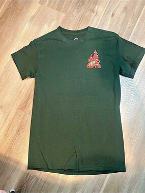 Empyre Dragon Castle Mushroom Green T-Shirt Graphic Tee Small